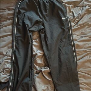 Nike Black Athletic Pants with White Trim